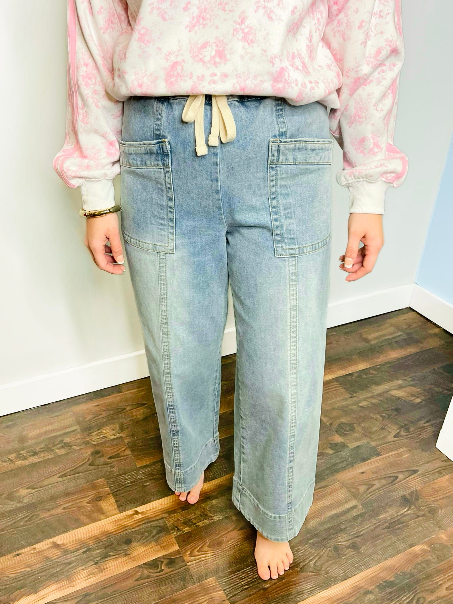 Kaileigh Wide Leg Drawstring Pants