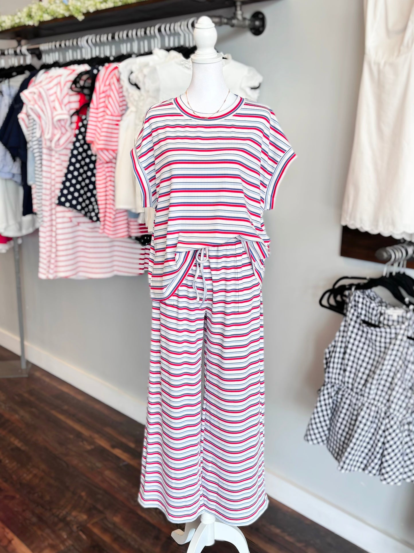 Kennedy Striped Pant Set