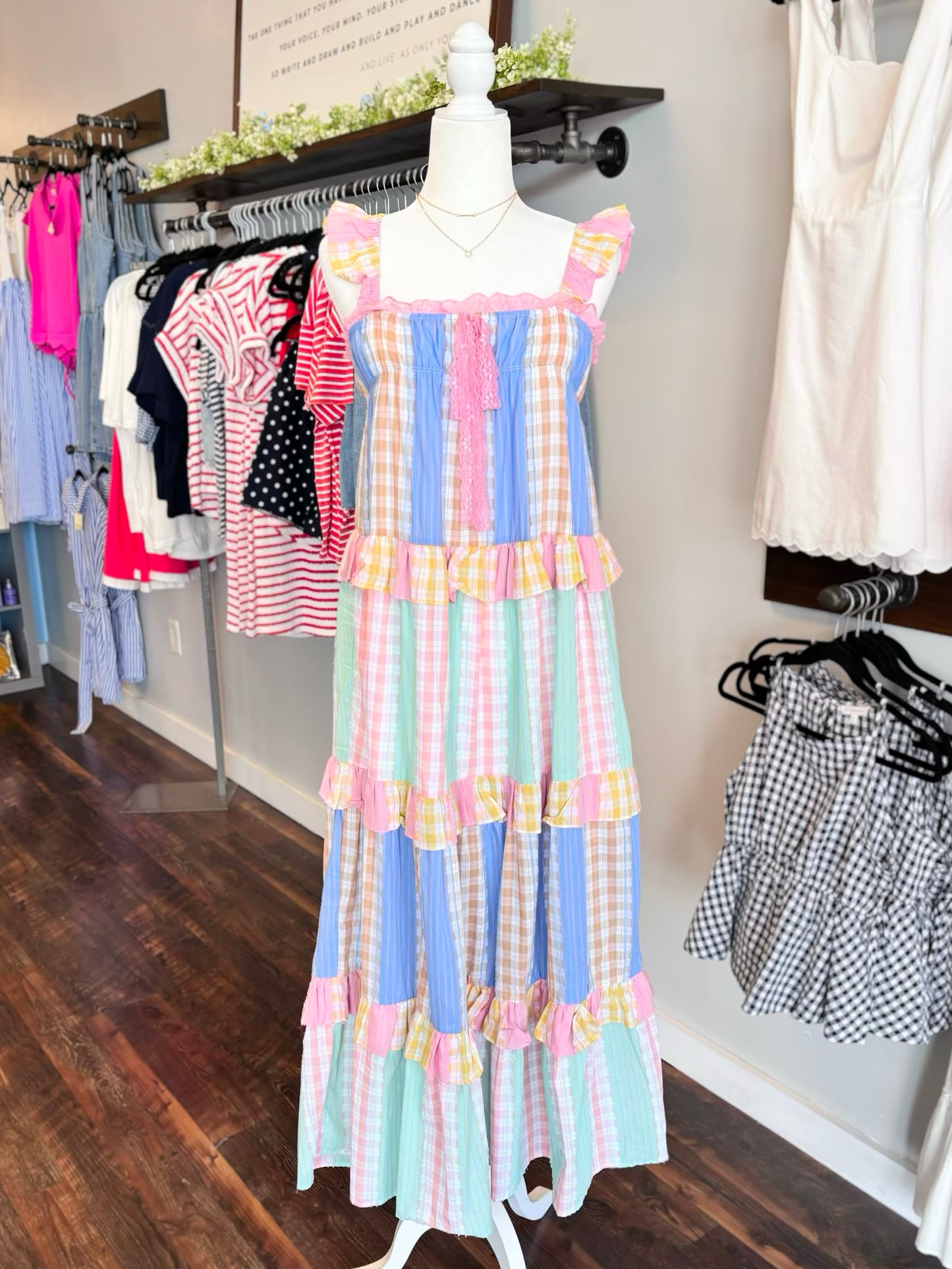 Millie Patchwork Tiered Dress