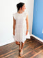 Holten Textured Ruffle Sleeve Dress | Off White
