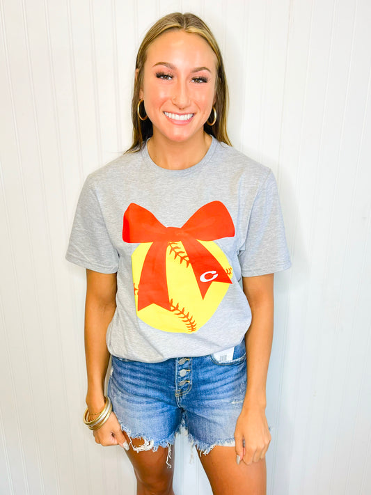 Corbin Softball Bow Tee