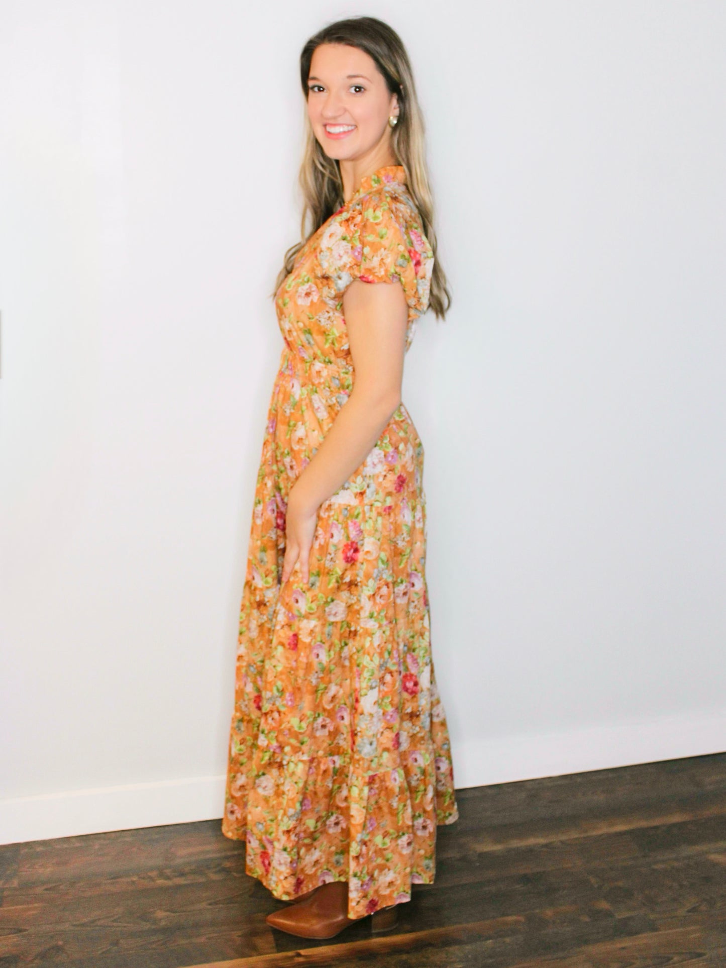 Judy Floral Print Midi Dress