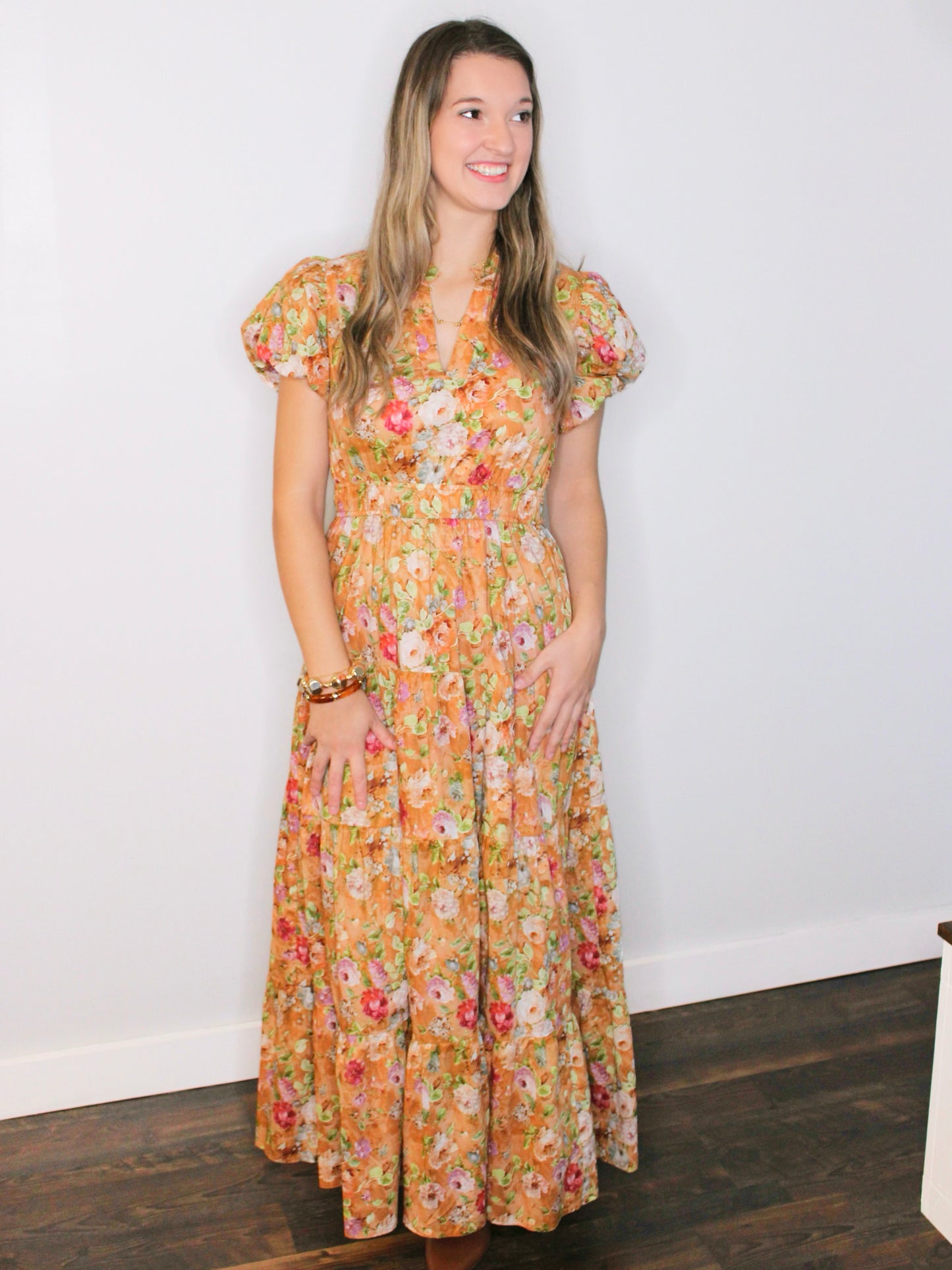 Judy Floral Print Midi Dress