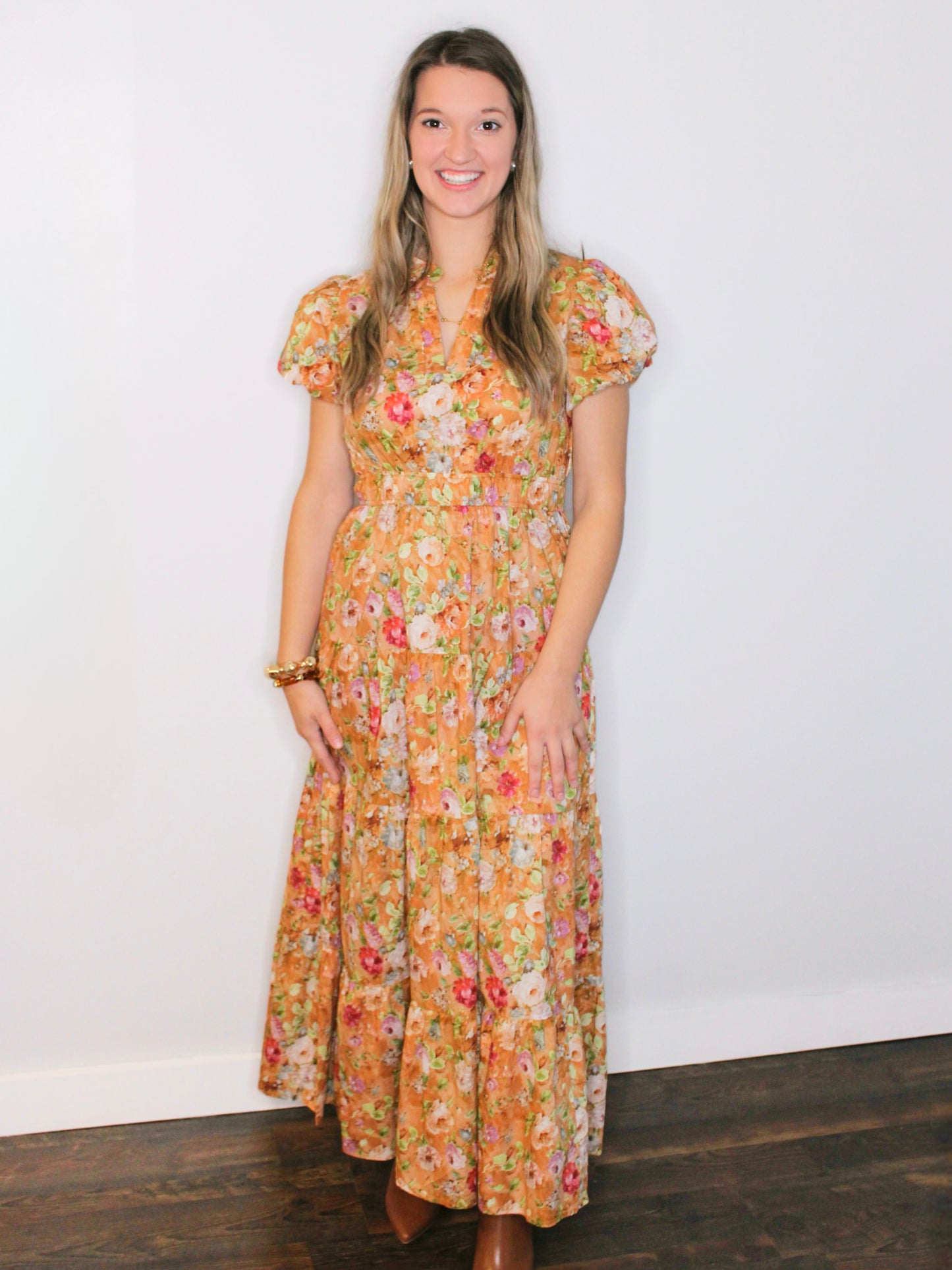 Judy Floral Print Midi Dress