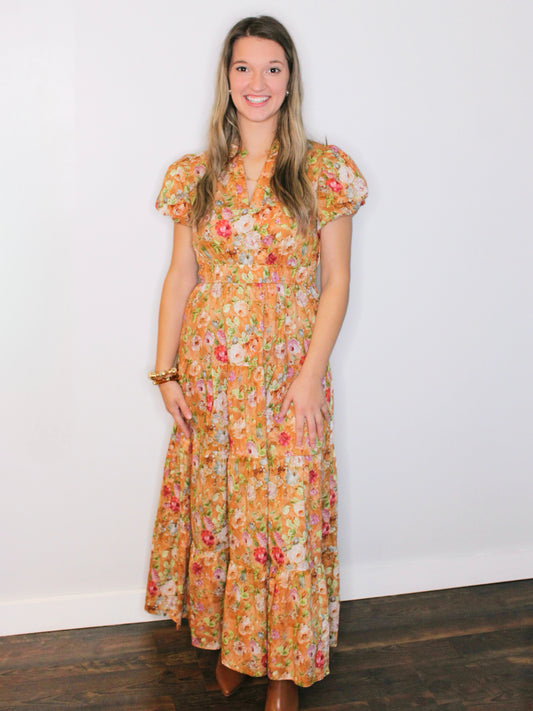 Judy Floral Print Midi Dress