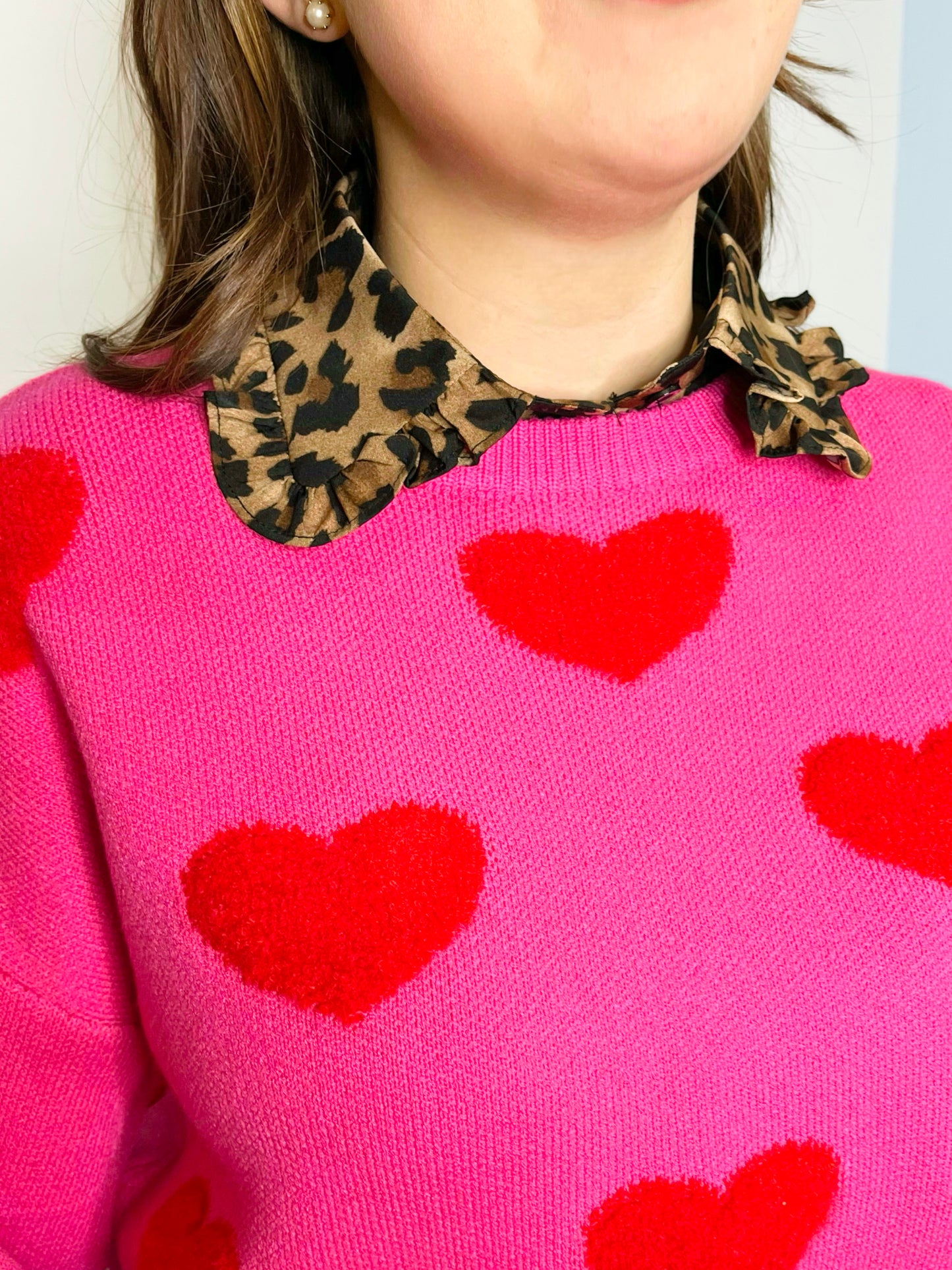 The Finishing Touch Faux Collar | Leopard Peter Pan