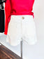 Colette Scalloped Detail Shorts | White