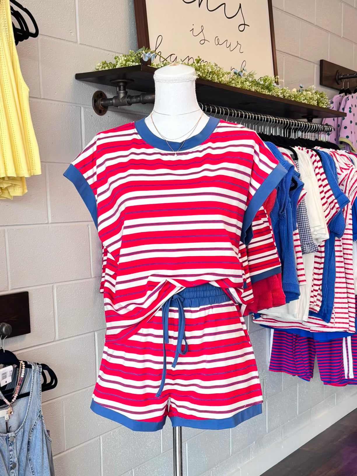 Nixon Striped Short Set