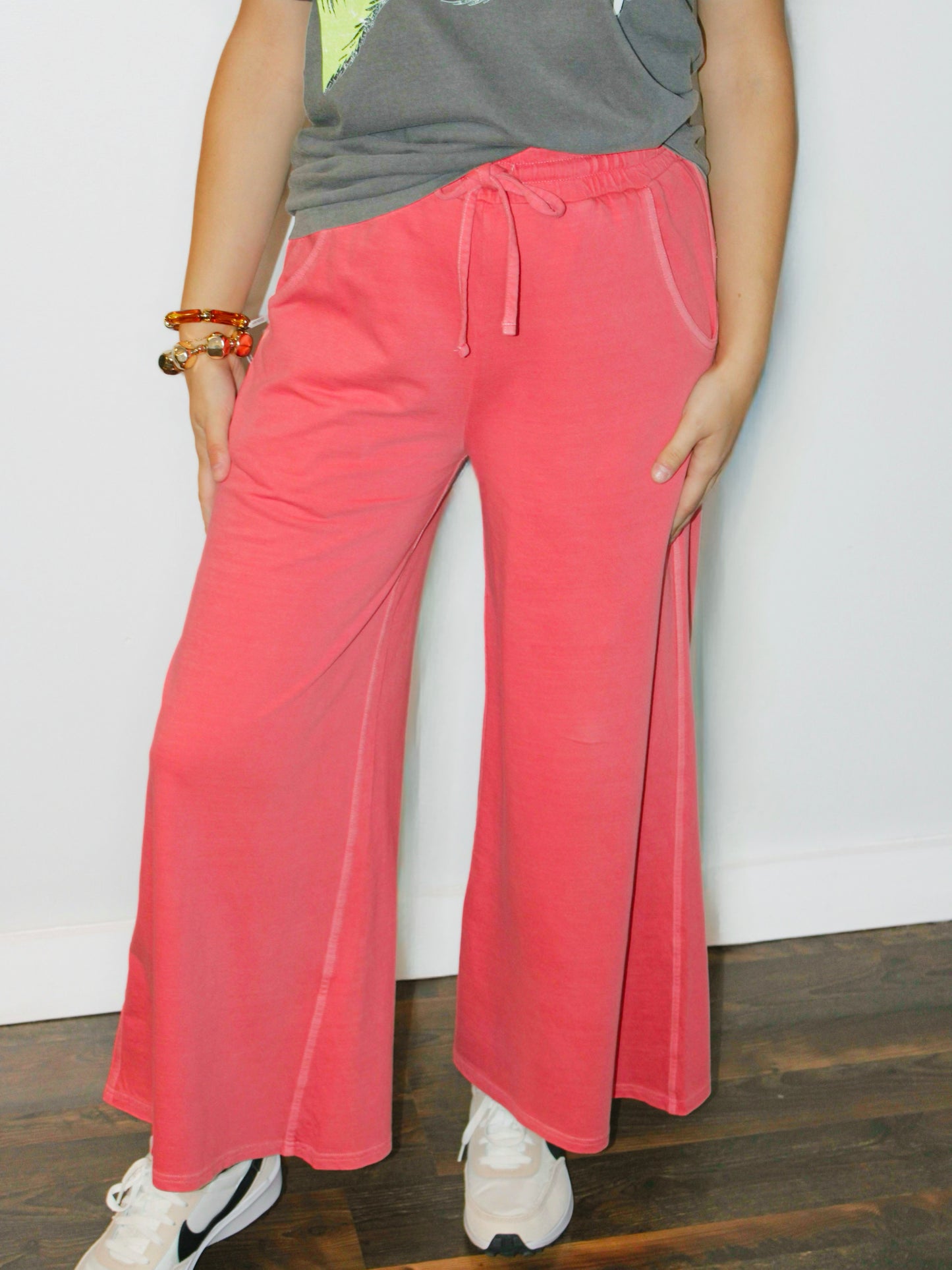 Aston Pigment Dyed Pants | Red