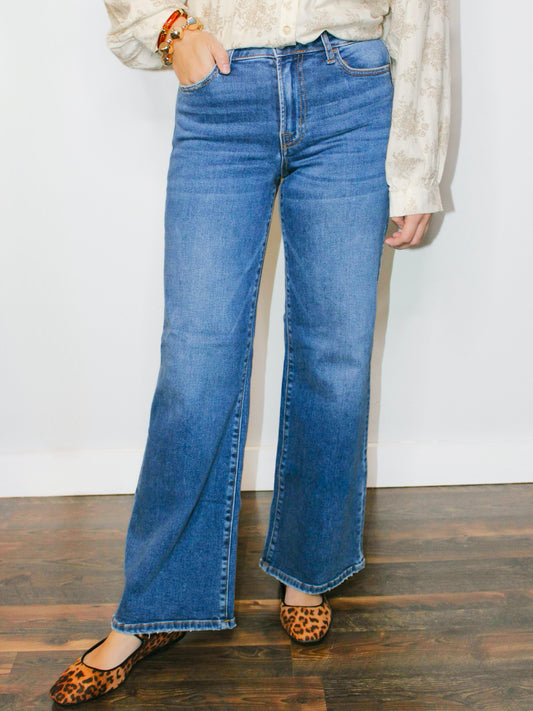 Bernie Wide Leg Zenana Jeans | Medium Wash