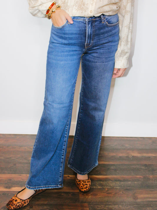 Bernie Wide Leg Zenana Jeans | Medium Wash