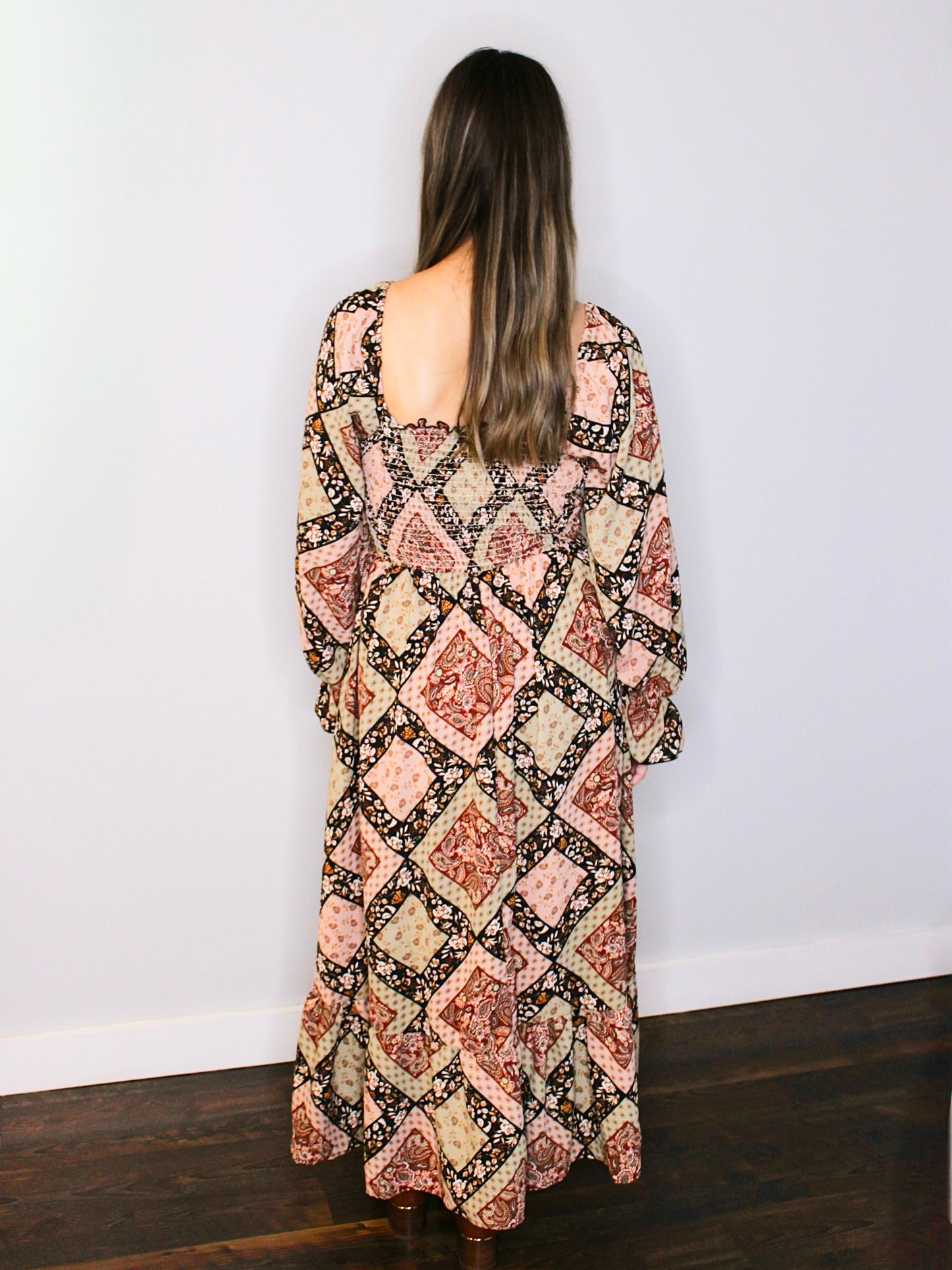 Billie Boho Patchwork Maxi Dress