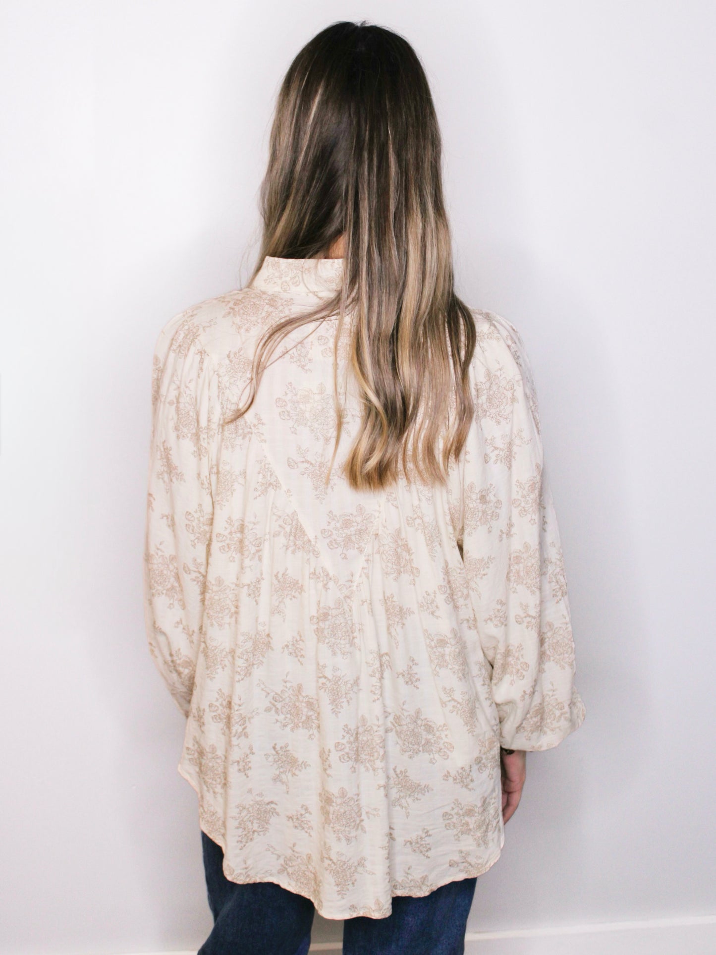 Sammie Floral Balloon Sleeve Top