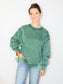 Kelly Washed Exposed Seam Fleece Sweatshirt | Deep Green
