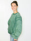 Kelly Washed Exposed Seam Fleece Sweatshirt | Deep Green
