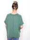 Jessie Ribbed Cuff Sleeve Top | Hunter Green