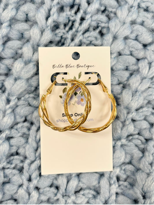 Morgan Twisted Hoop Earrings