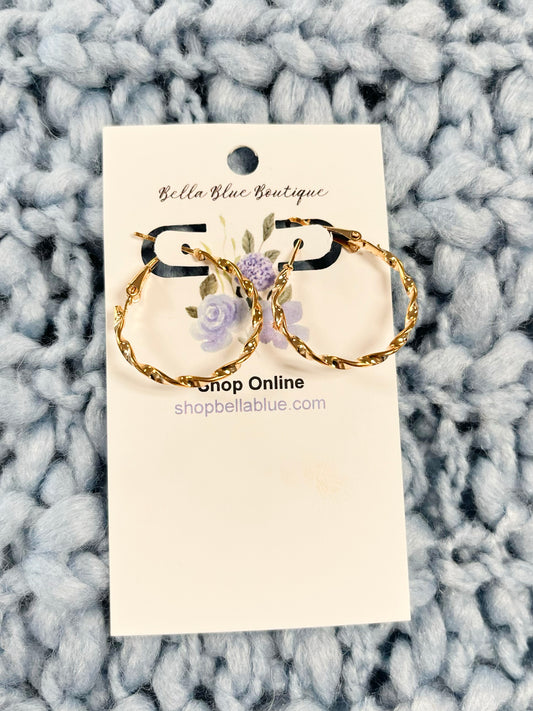 Archie Twisted Hoop Earrings