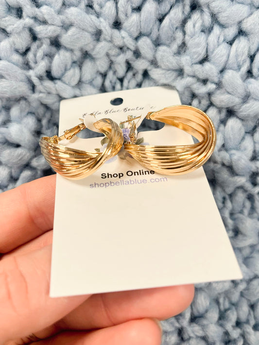 Madison Twisted Layered Hoop Earrings