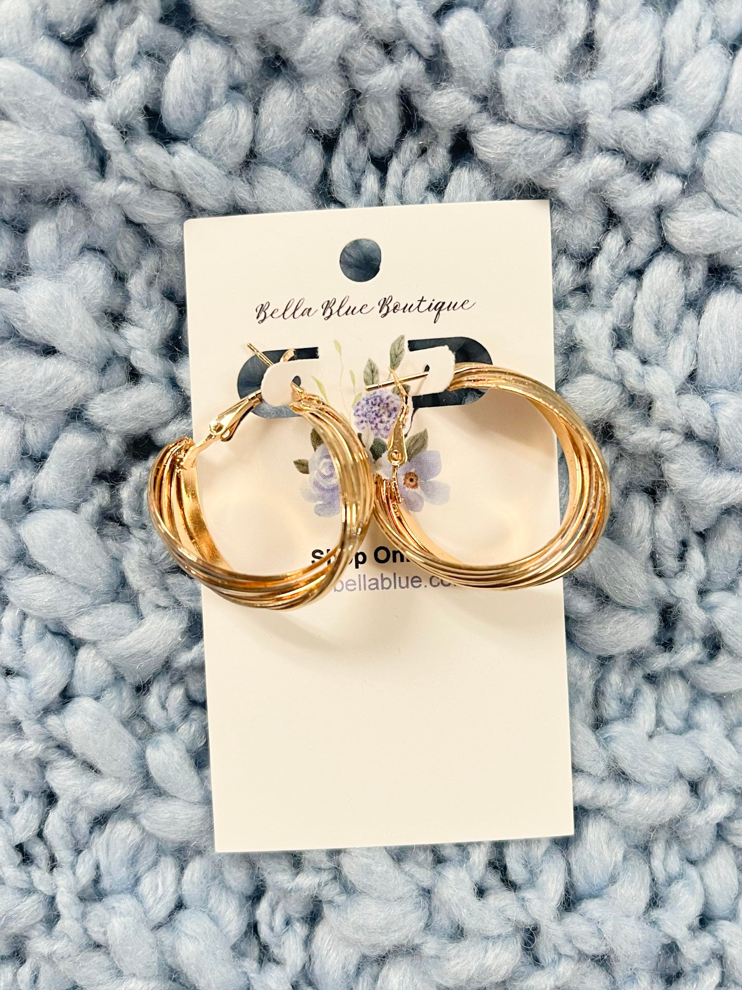 Madison Twisted Layered Hoop Earrings