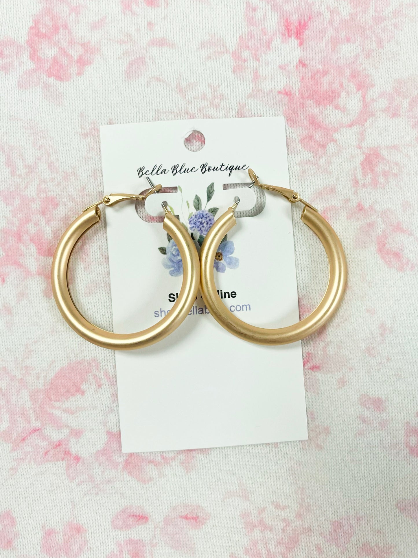 Frida Matte Hoop Earrings