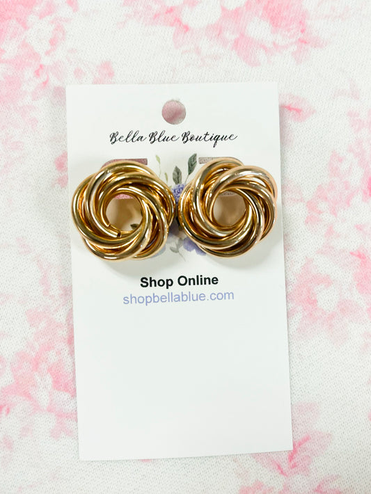 Kylie Twisted Stud Earrings