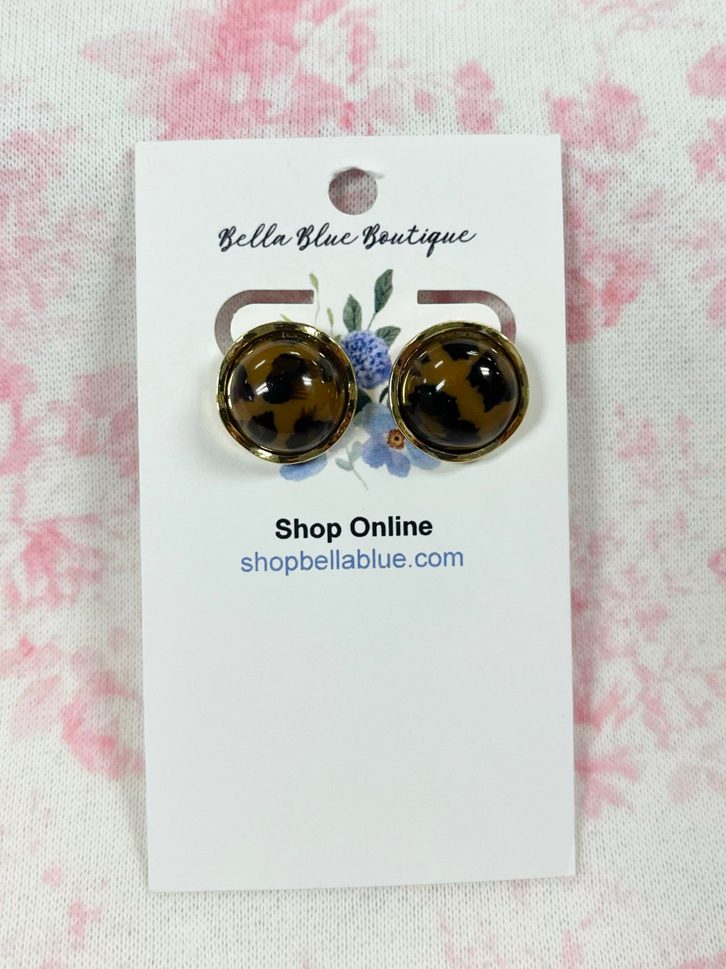 Savannah Leopard Stud Earrings