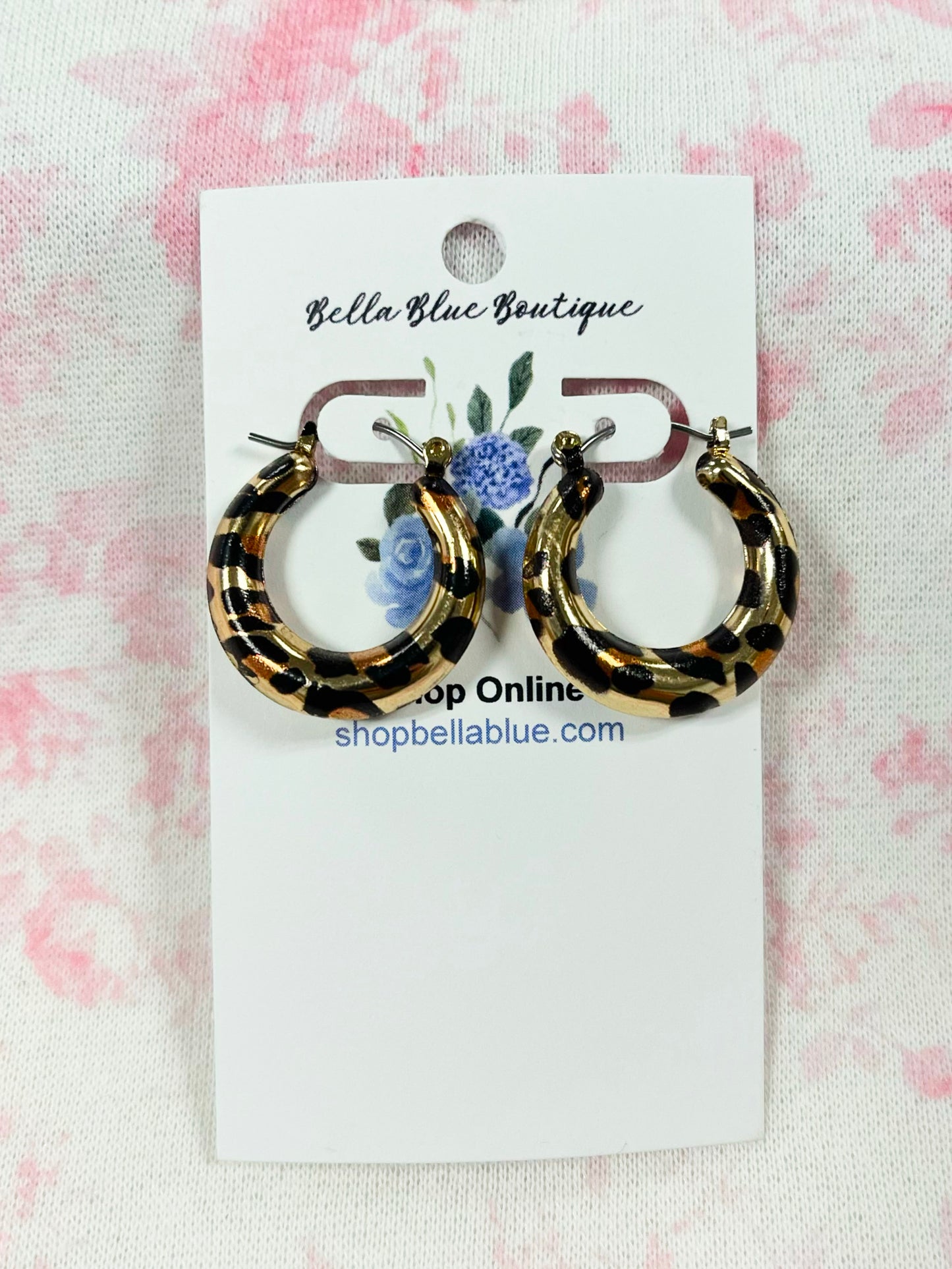 Greer Leopard Hoop Earrings