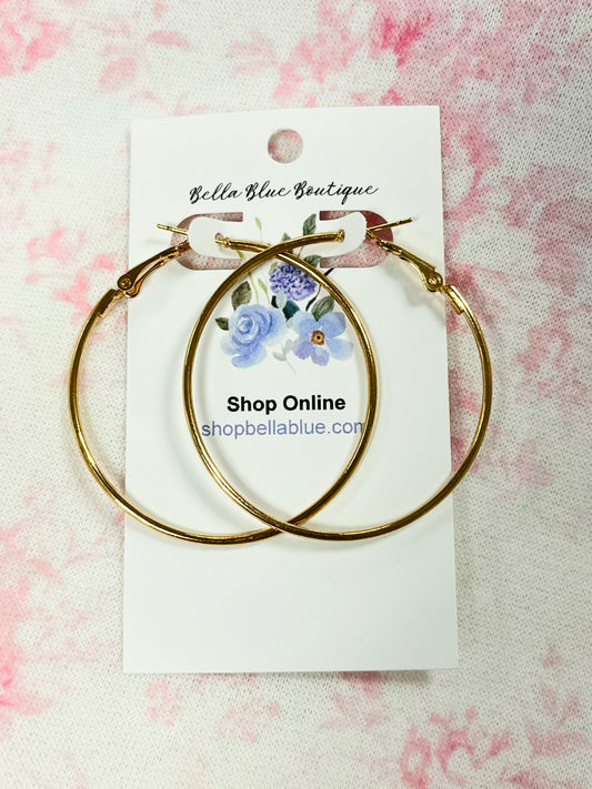 Brittany Thin Hoop Earrings