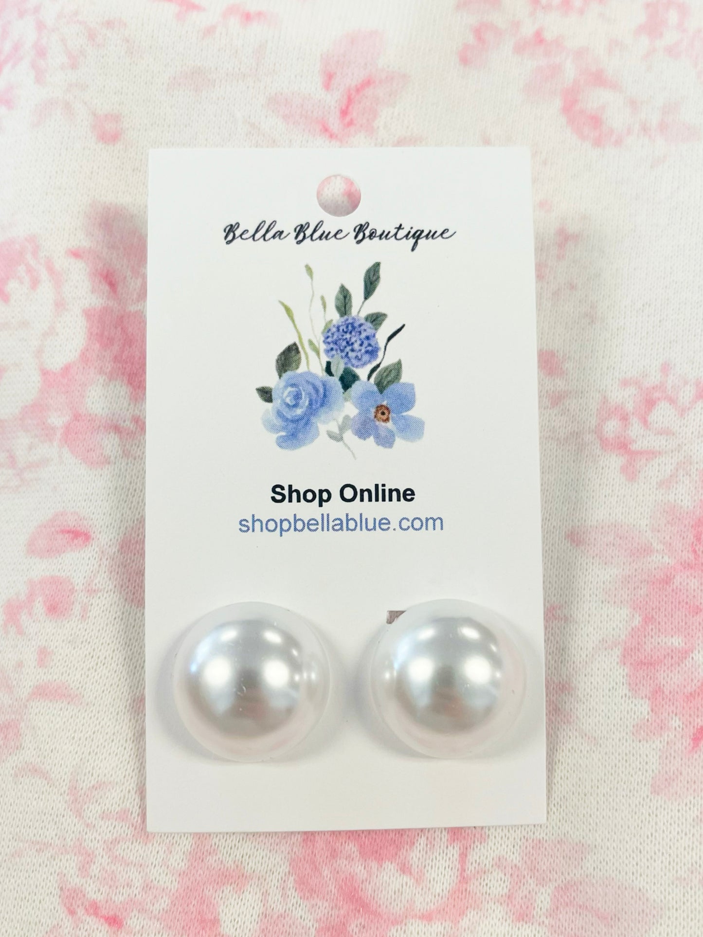 Danni Flat Back Pearl Earrings