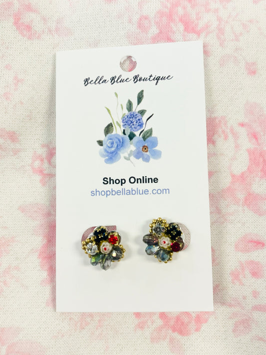Hattie Colorful Floral Earrings