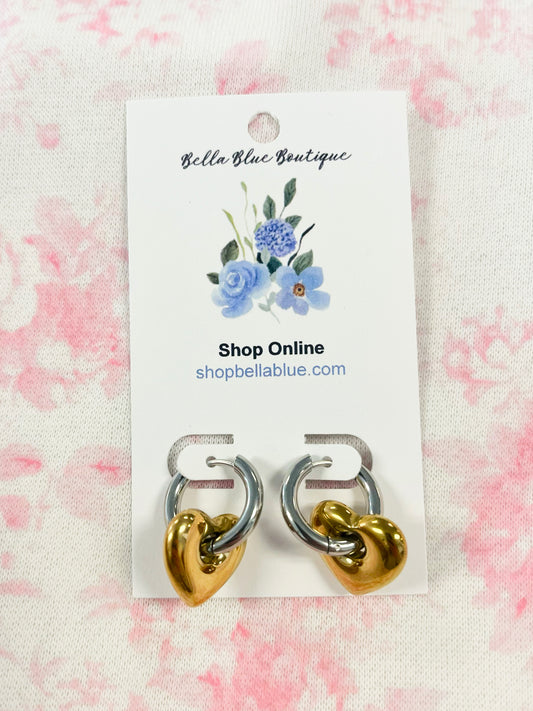 Willow Heart Dangle Earrings