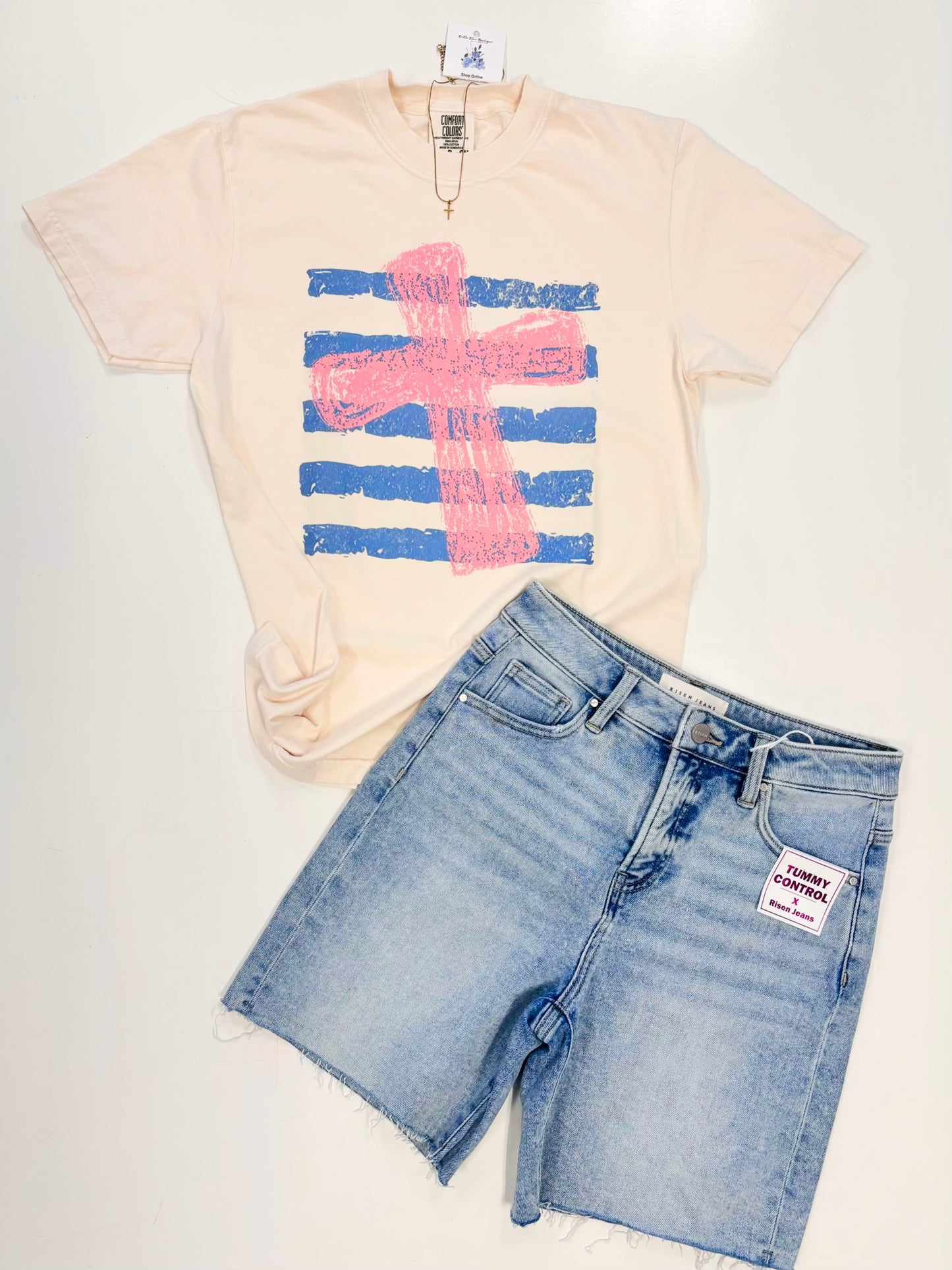 Striped Cross Tee