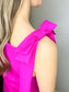 Natalie Bow Detail Sleeve Dress | Magenta