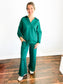 Carley Scuba Pullover & Pants Set | Hunter Green