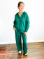 Carley Scuba Pullover & Pants Set | Hunter Green