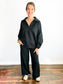 Carley Scuba Pullover & Pants Set | Black