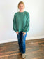 Bella Ribbed Knit Top | Hunter Green