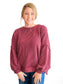 Bella Ribbed Knit Top | Wine