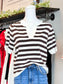 Liza Split Neck Knit Top | Brown