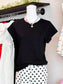 Rowan Folded Sleeve Tee | Black