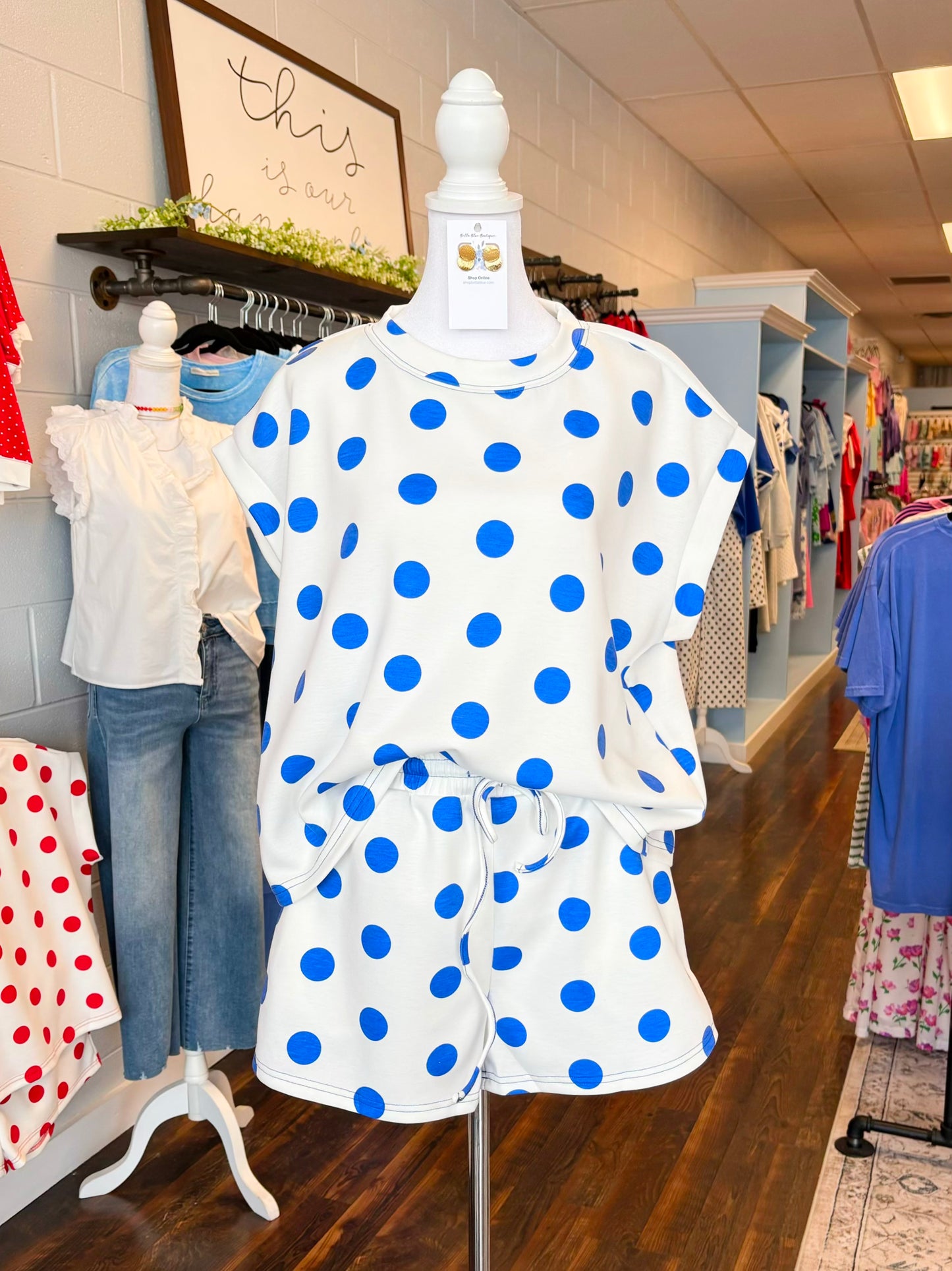 Grant Varsity Dot Scuba Set | White/Blue