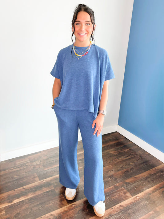 Jameson Cotton Slub Set | Dusty Blue