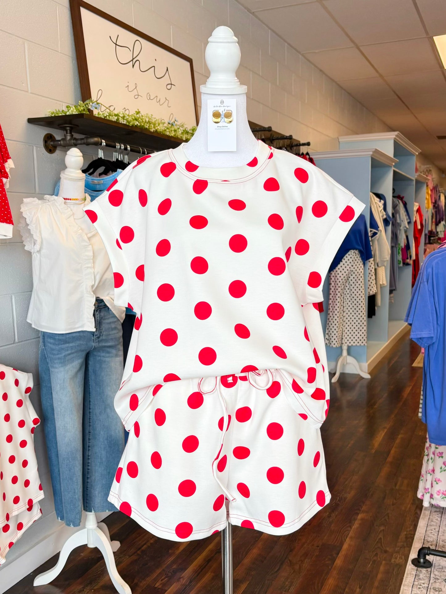 Grant Varsity Dot Scuba Set | White/Red