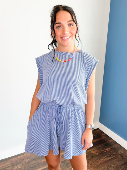 Delta Ribbed Knit Romper
