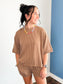 Wren Ribbed Short Set | Deep Camel