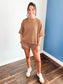 Wren Ribbed Short Set | Deep Camel