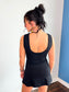 Austyn Wrap Tie Athletic Dress | Black