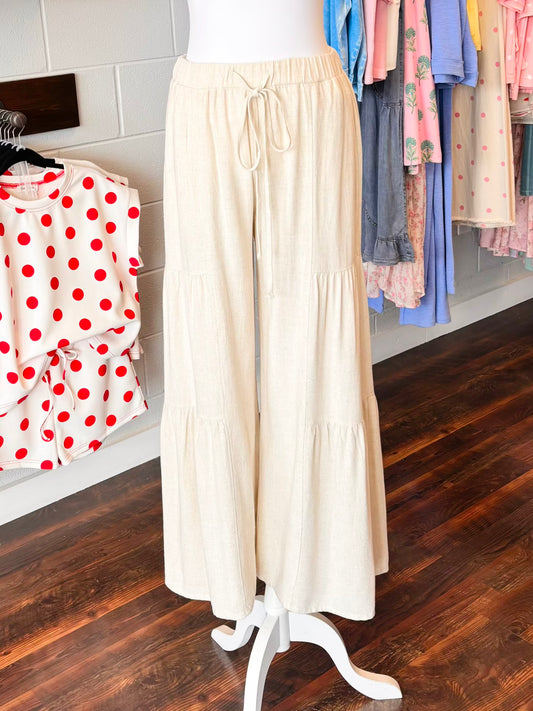 Richie Palazzo Pants | Natural