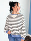 Brody Striped Knit Top | Denim